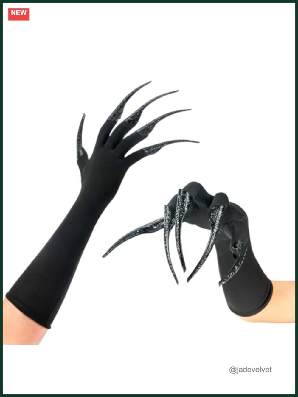 Long Finger Claw Gloves Zinc Alloy Cat Nail Rings Cosplay Halloween Costume